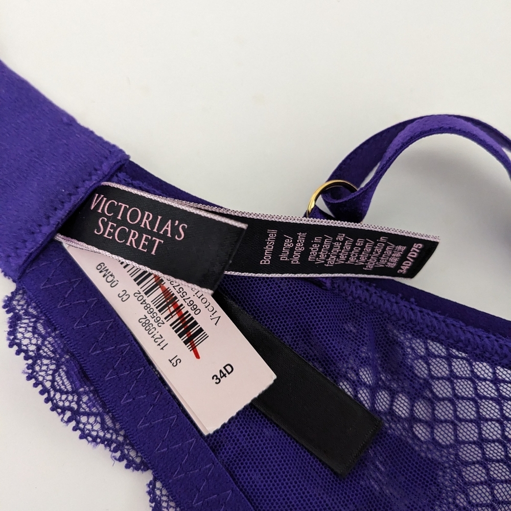 NWT! Victoria's Secret Very Sexy Bombshell Plunge Bra **Adds 2 Cup Sizes!** 34D - Picture 11 of 14